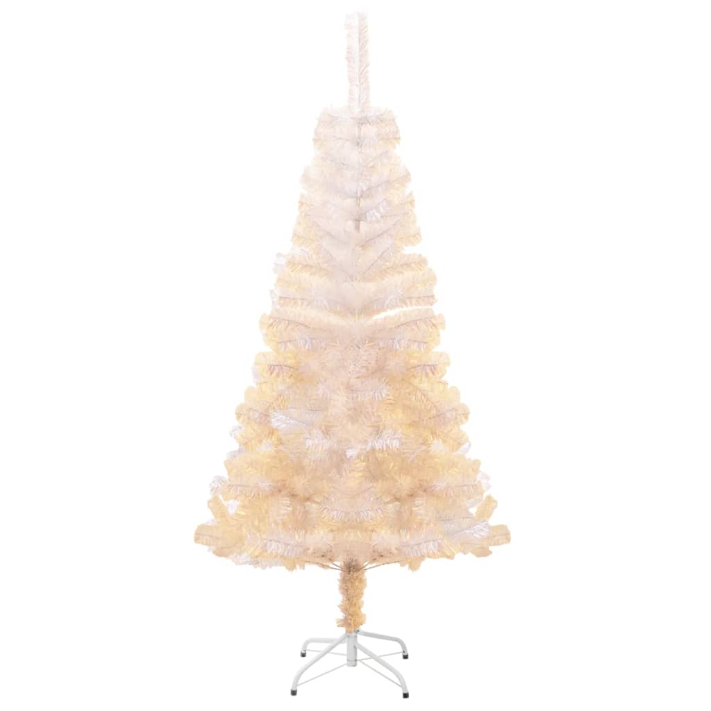 Vidaxl kunstkerstboom met iriserende 150 cm pvc wit