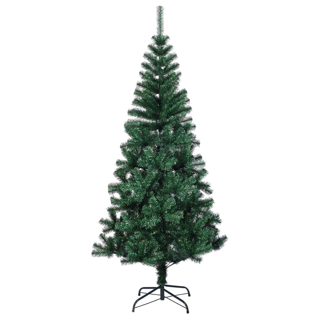 Vidaxl kunstkerstboom met iriserende veranda 240 cm pvc groen
