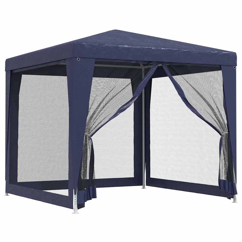 Vidaxl partytent met 4 gaas zijwanden 2,5x2,5m hdpe blauw