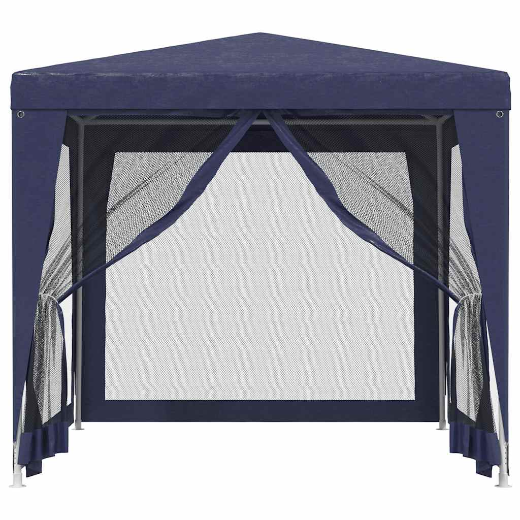 Vidaxl partytent met 4 gaas zijwanden 2,5x2,5m hdpe blauw
