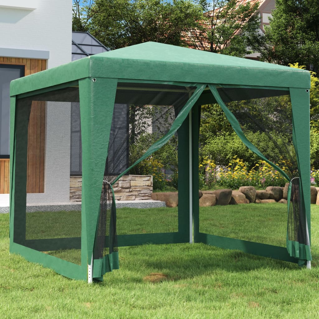 Vidaxl partytent met 4 gaas zijwanden 2,5x2,5m hdpe groen