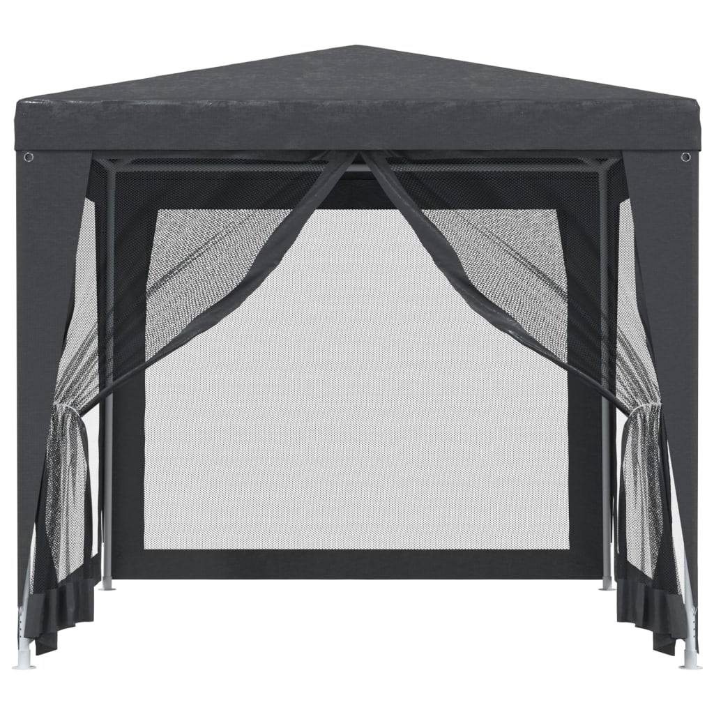 Vidaxl partytent met 4 mesh zijwanden 2,5x2,5m hdpe antracietkleurig
