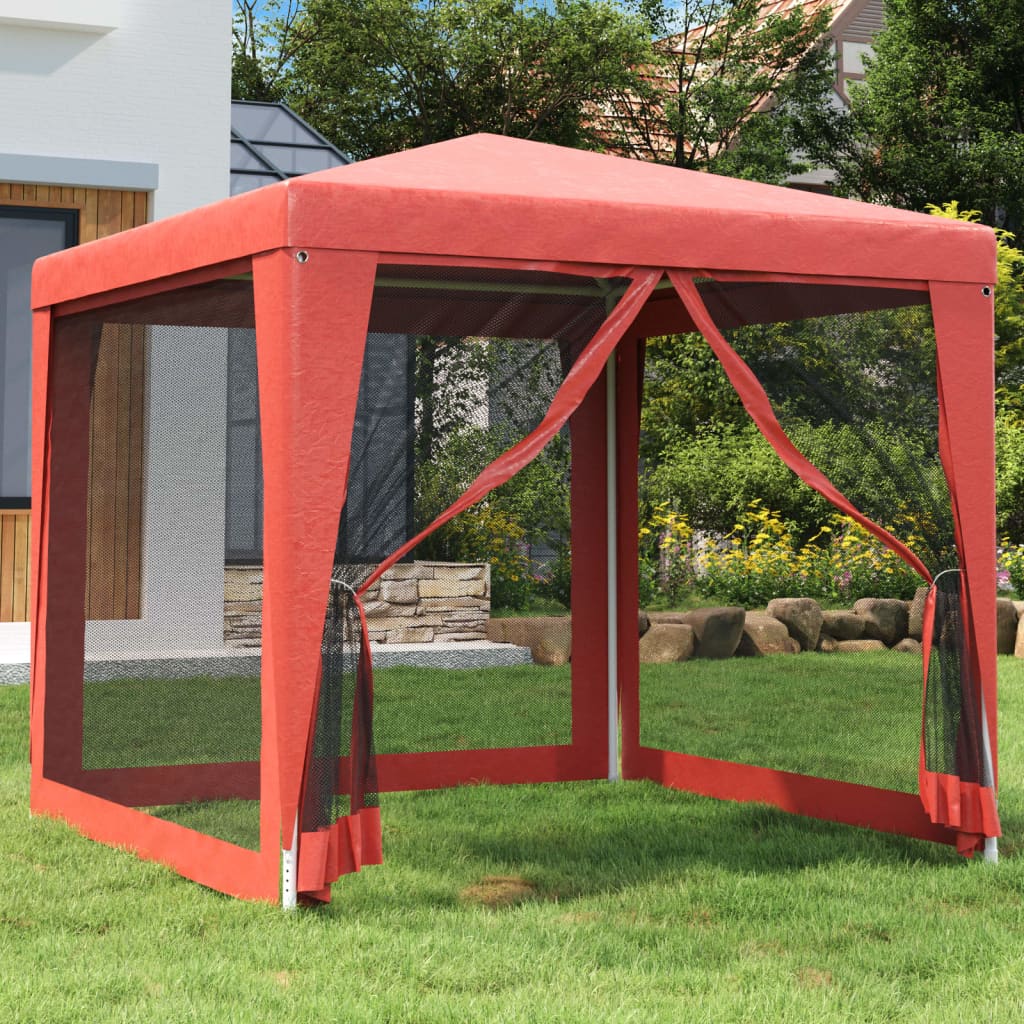 Vidaxl partytent met 4 gaas zijwanden 2,5x2,5m hdpe dak