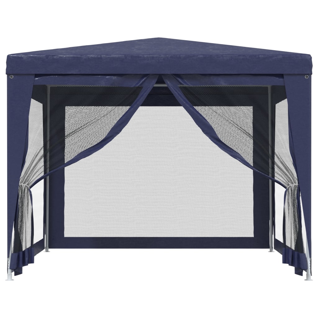 Vidaxl partytent met 4 mesh zijwanden 3x3m hdpe blauw
