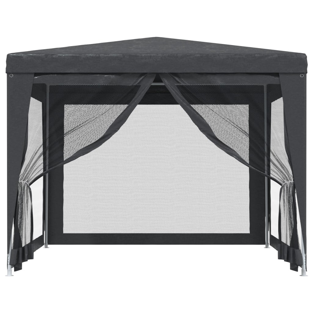 VidaXL Partytent met 4 mesh zijwanden 3x3m HDPE antracietkleurig