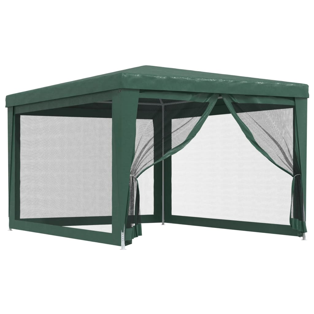 Vidaxl partytent met 4 gaas zijwanden 3x4m hdpe groen