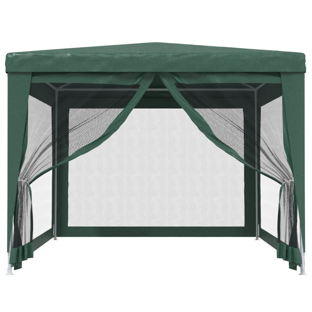 Vidaxl partytent met 4 gaas zijwanden 3x4m hdpe groen