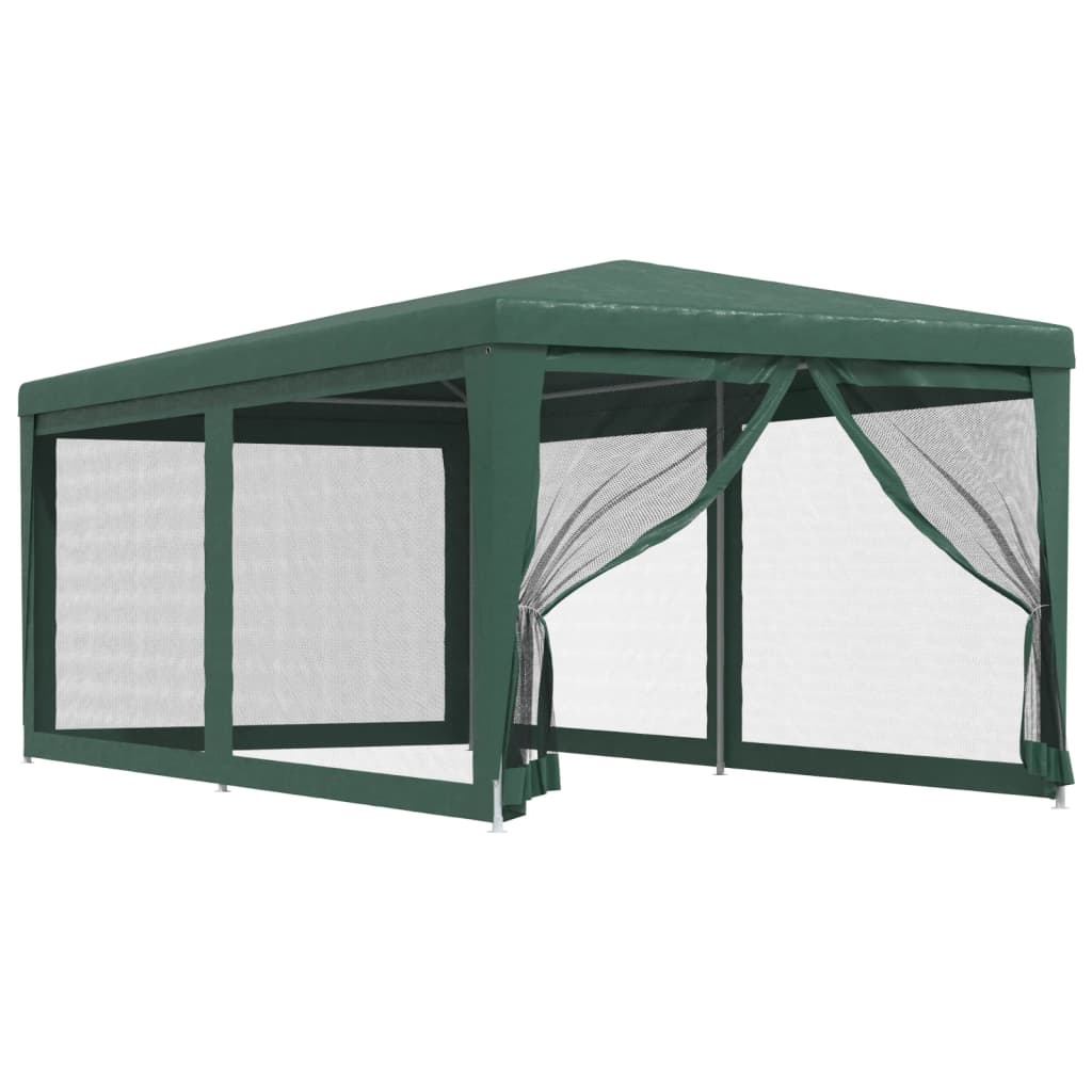 Vidaxl partytent met 6 mesh zijwanden 3x6m hdpe groen