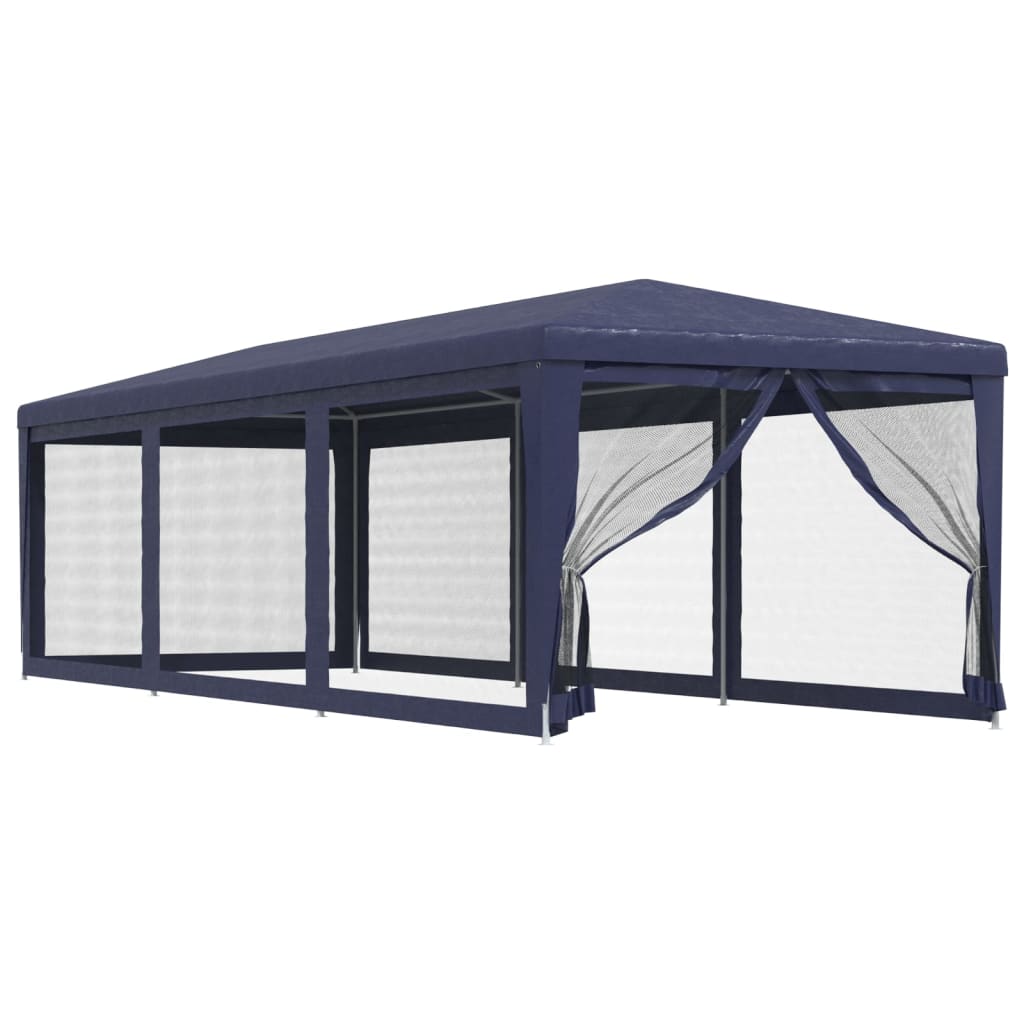 VidaXL Partytent met 8 mesh zijwanden 3x9m HDPE blauw
