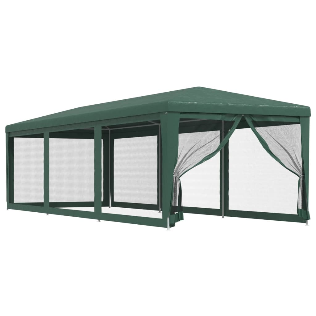 Vidaxl partytent met 8 mesh zijwanden 3x9m hdpe groen