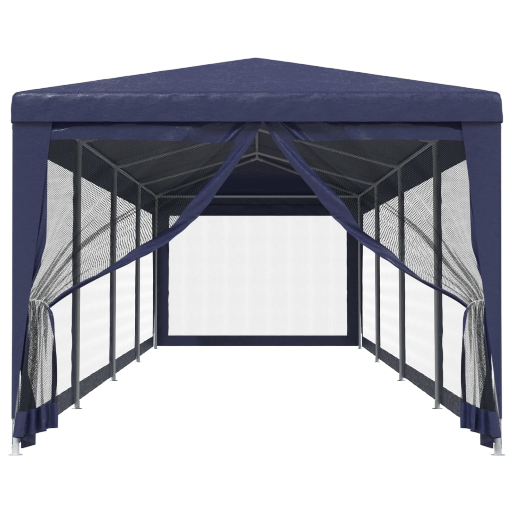 Vidaxl partytent met 10 mesh zijwanden 3x12m hdpe blauw