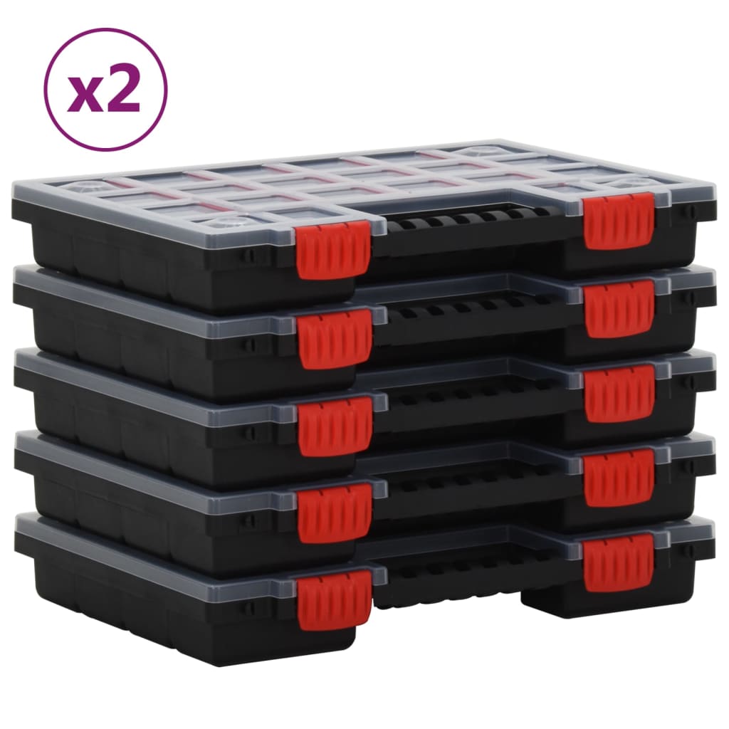 VidaXL Assortimentsdozen 10 st 34,5x25x5 cm polypropyleen