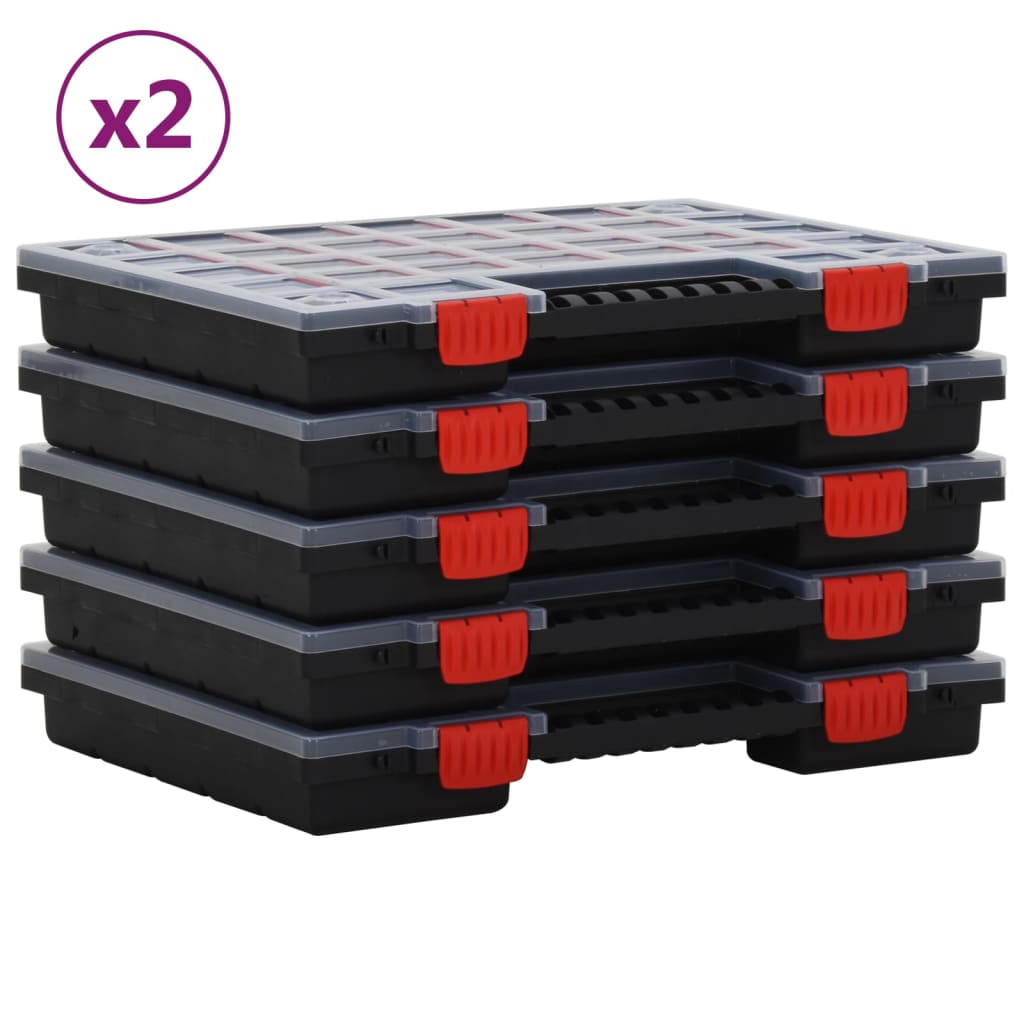 VidaXL Assortimentdozen 10 st 40x30x5 cm polypropyleen