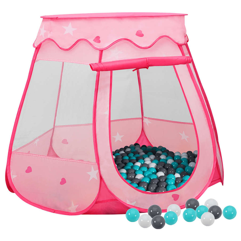Vidaxl kinderspeeltent met 250 ballen 102x102x82 cm roze