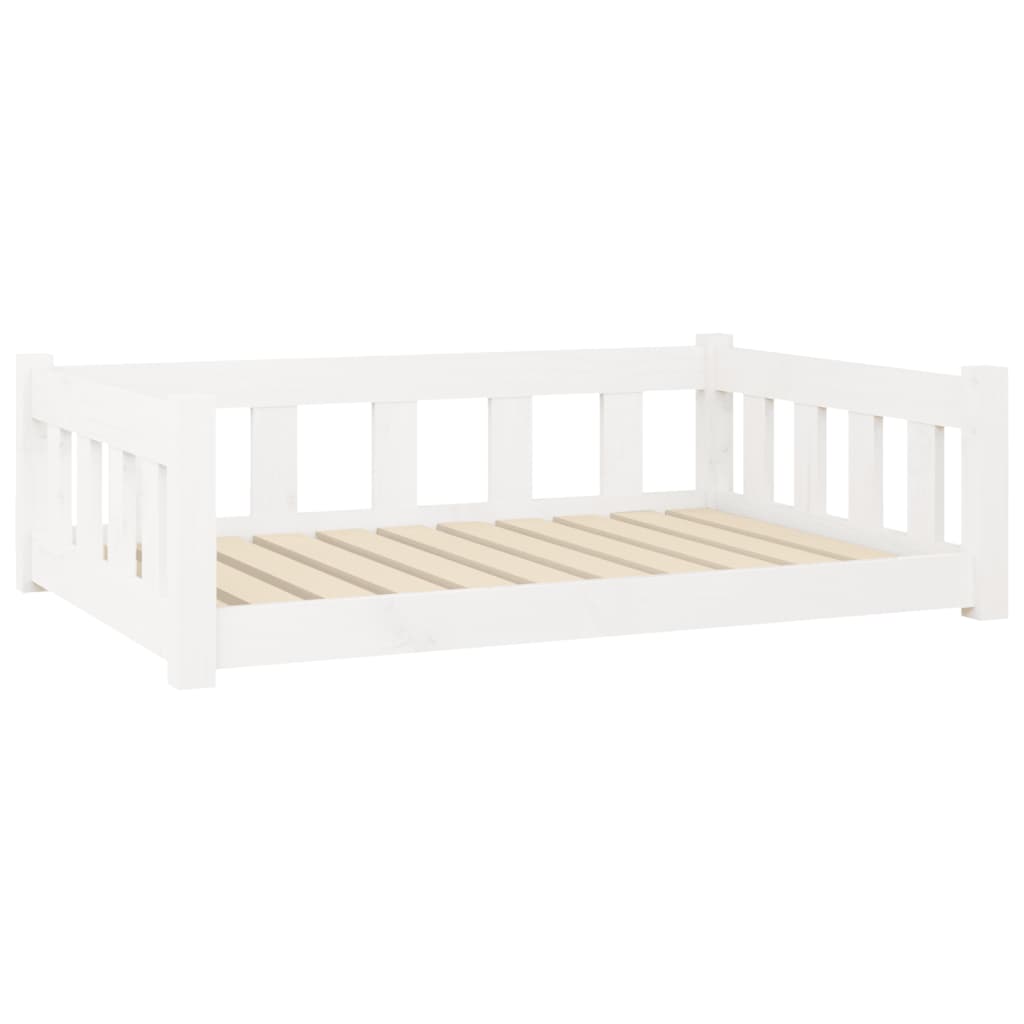 VidaXL Hondenmand 95,5x65,5x28 cm massief groenenhout wit