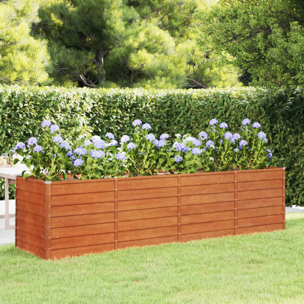 VidaXL Plantenbak 320x80x77 cm cortenstaal roestig