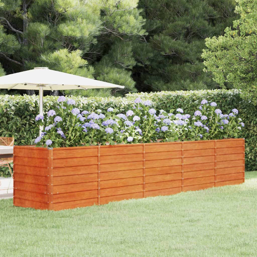 VidaXL Plantenbak 400x80x77 cm cortenstaal roestig