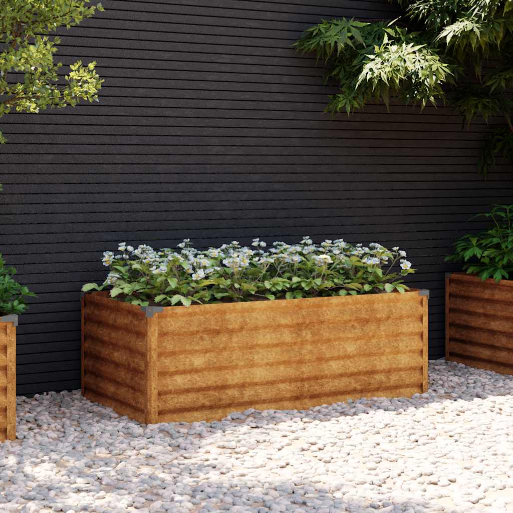 Vidaxl plantenbak 100x50x36 cm cortenstaal