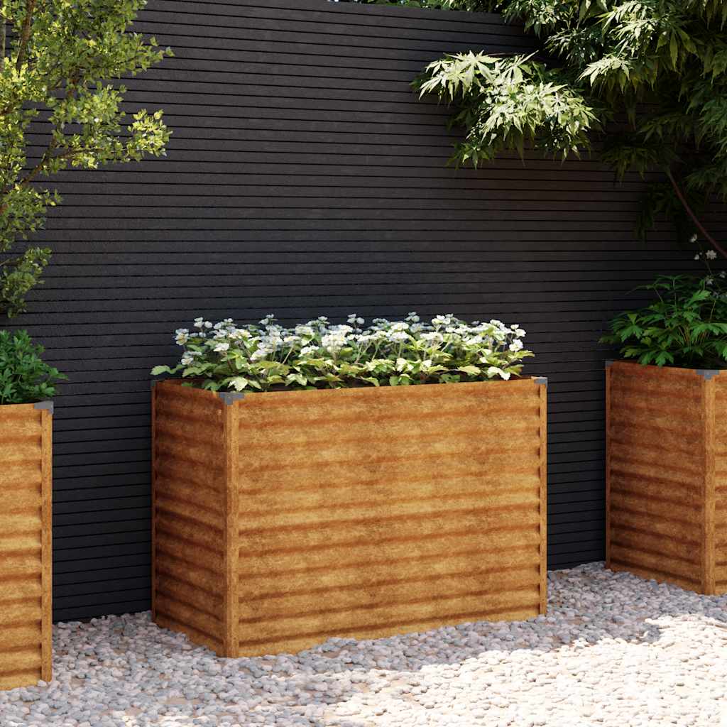 Vidaxl plantenbak 100x50x69 cm cortenstaal