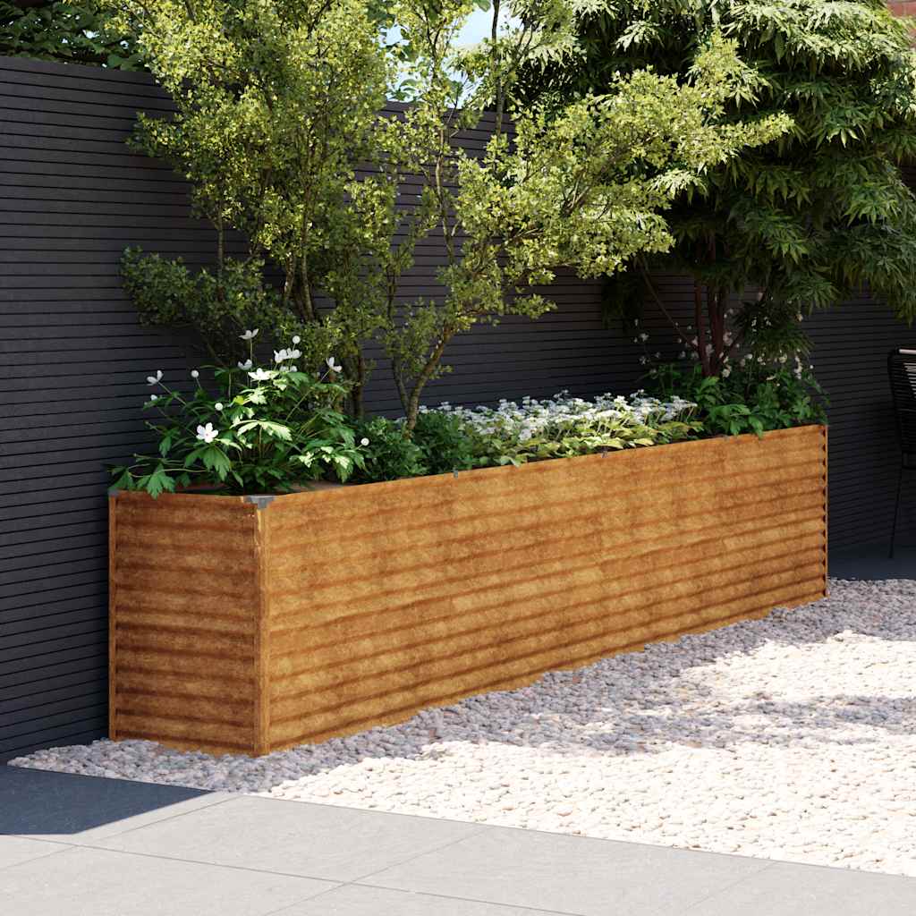 Vidaxl plantenbak 385x50x69 cm cortenstaal