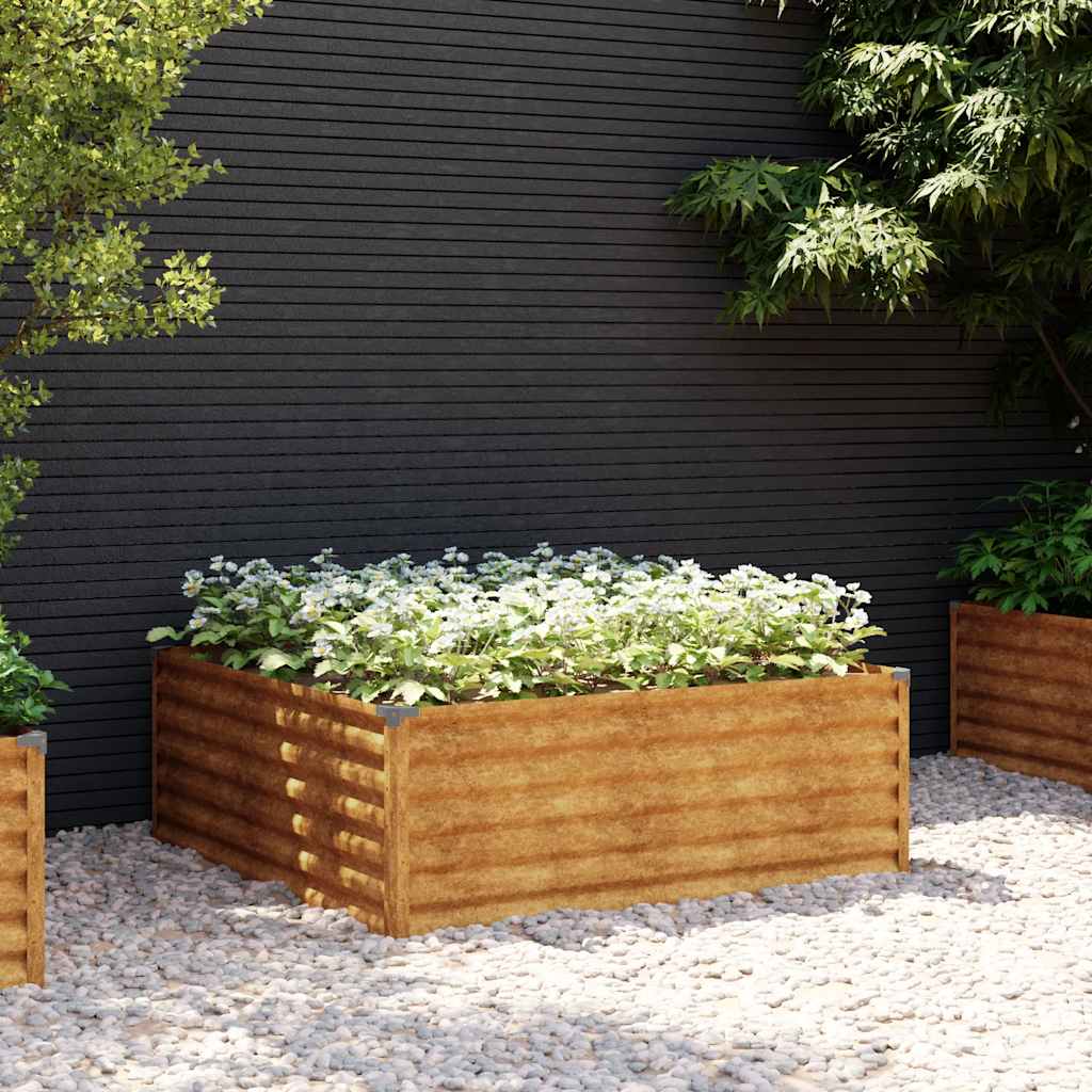 Vidaxl plantenbak 100x100x36 cm cortenstaal