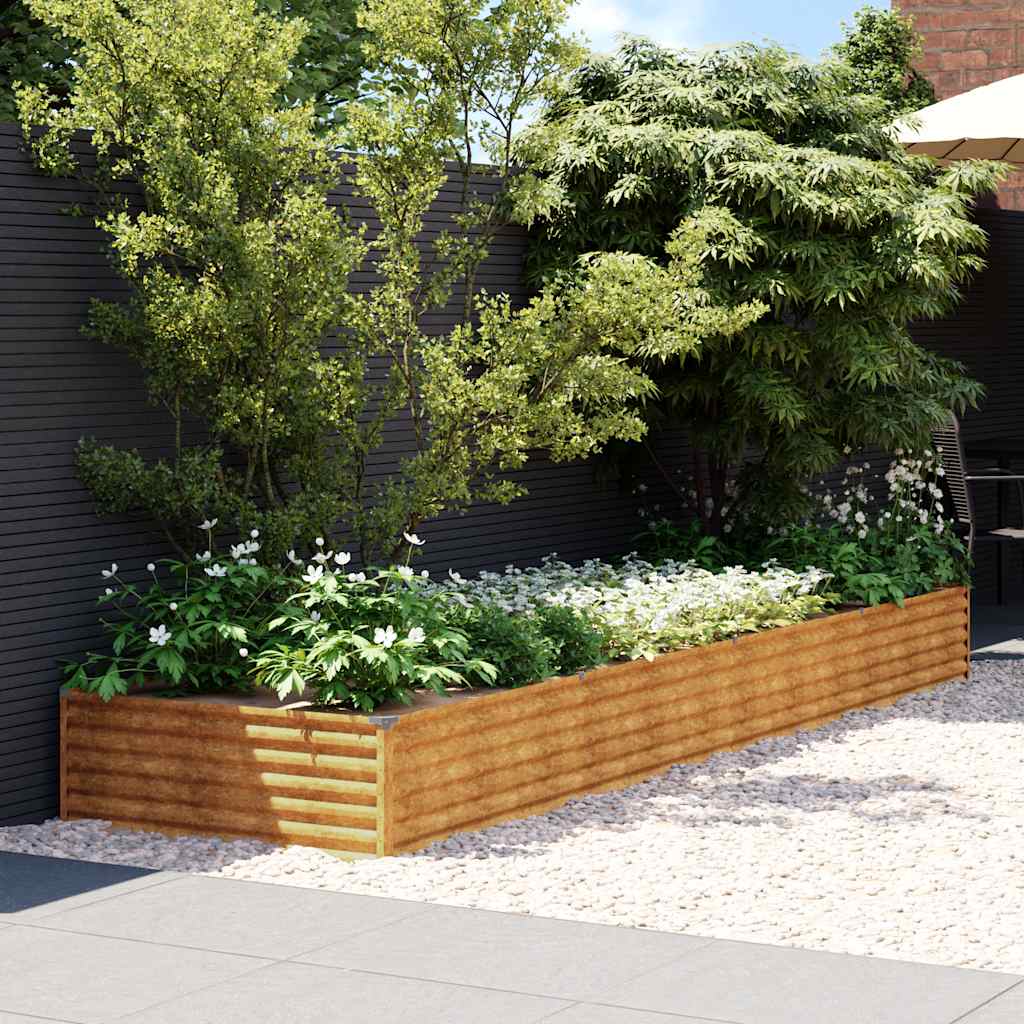 Vidaxl plantenbak 387x100x36 cm cortenstaal