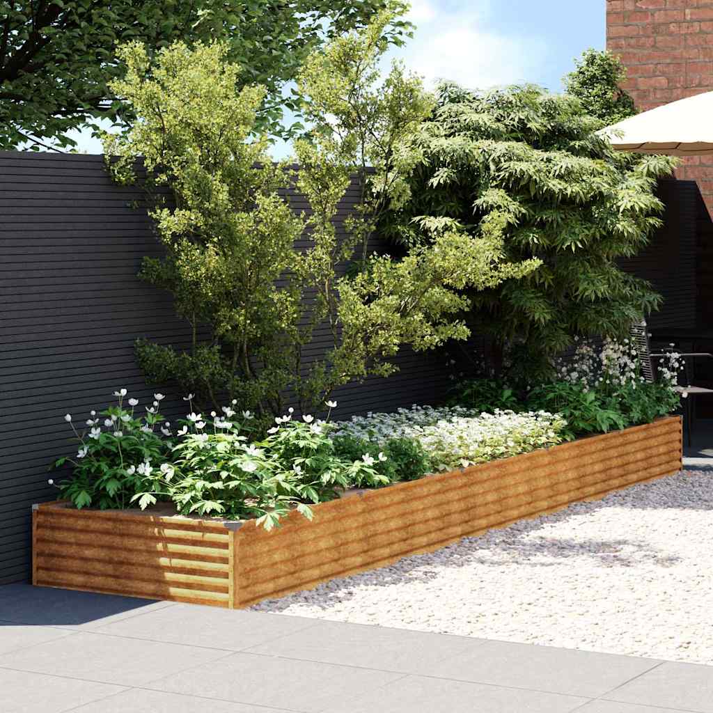 Vidaxl plantenbak 482x100x36 cm cortenstaal