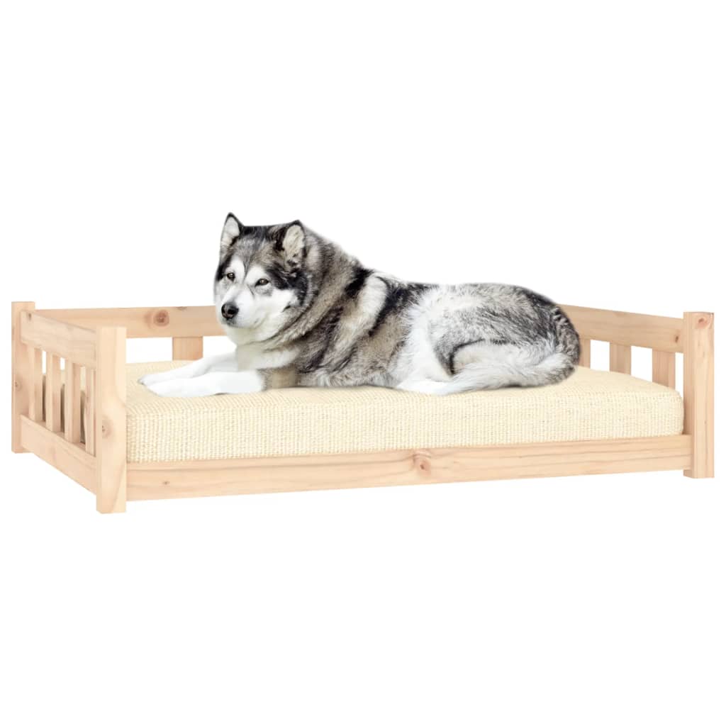 Vidaxl hondenmand 105,5x75,5x28 cm massief groenhout