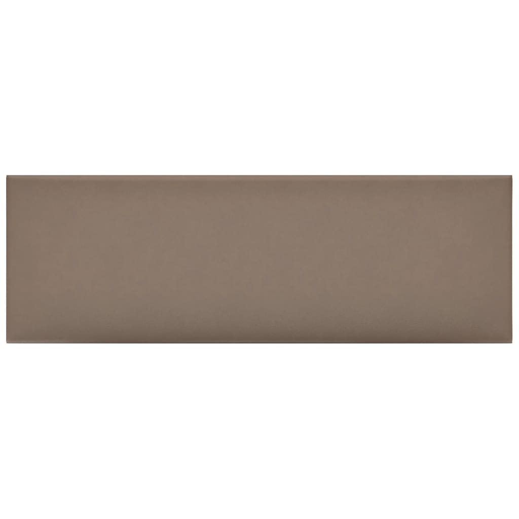 Vidaxl wandpanelen 12 st 3,24 m² 90x30 cm kunstleer cappuccinokleurig