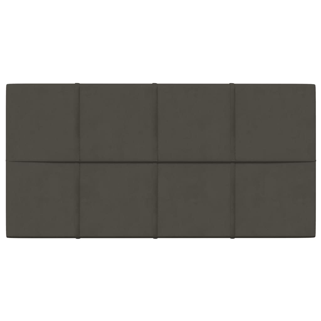 VidaXL Wandpanelen 12 st 2,16 m² 60x30 cm fluweel donkergrijs