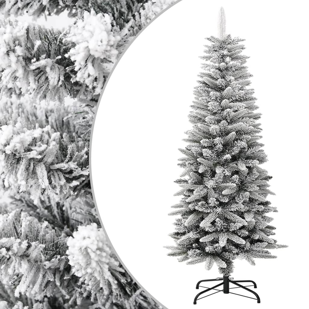 VidaXL Kunstkerstboom met sneeuw klein 120 cm PVC en PE