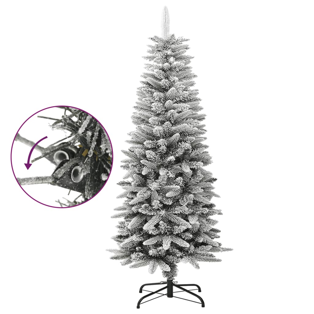 VidaXL Kunstkerstboom met sneeuw klein 120 cm PVC en PE
