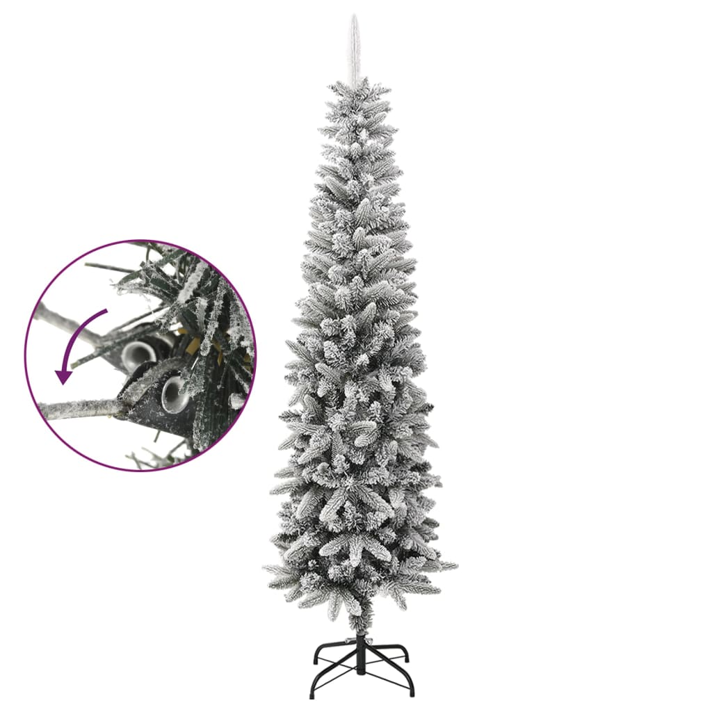 VidaXL Kunstkerstboom met sneeuw klein 240 cm PVC en PE