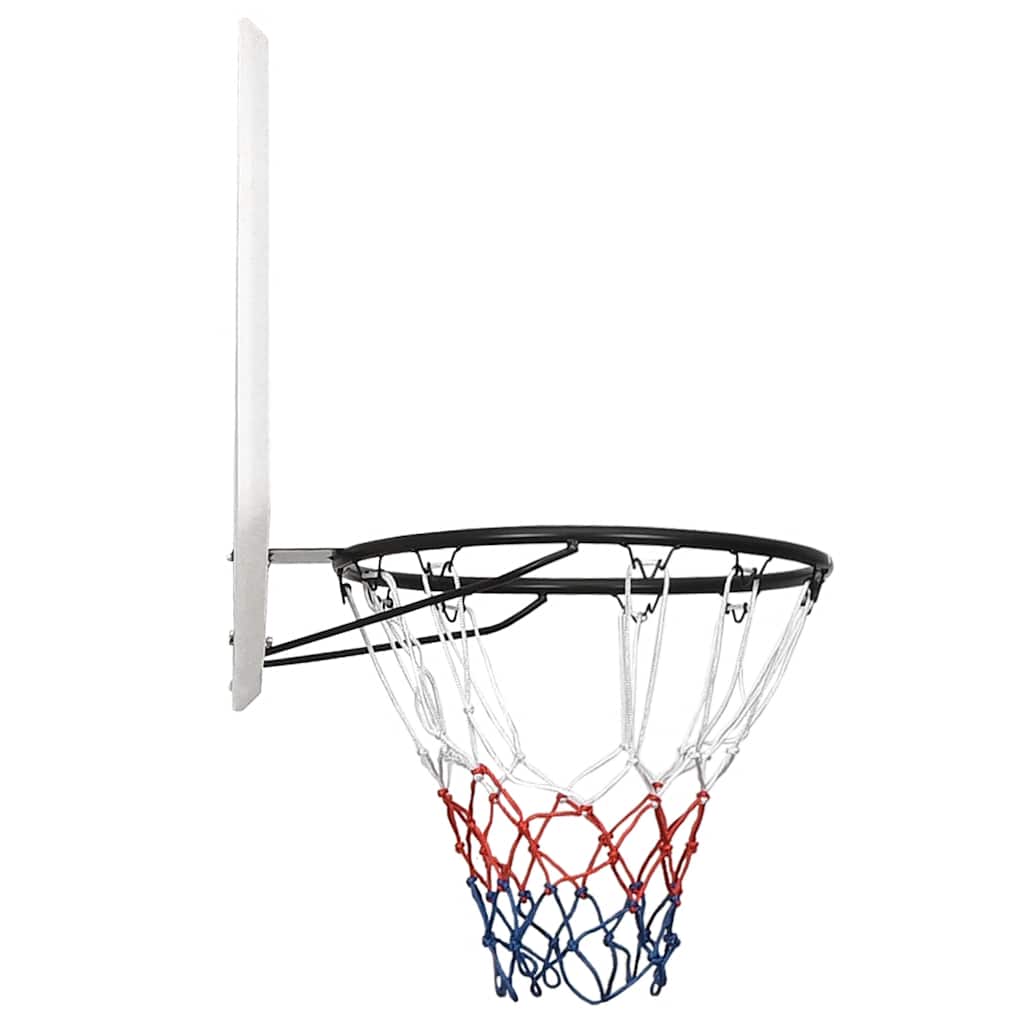 Vidaxl basketbalbord 90x60x2 cm polyethyleen wit