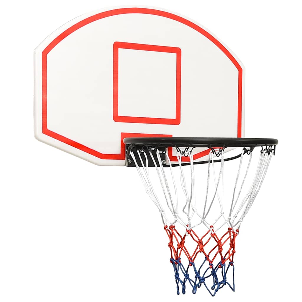 Vidaxl basketbalbord 71x45x2 cm polyethyleen wit