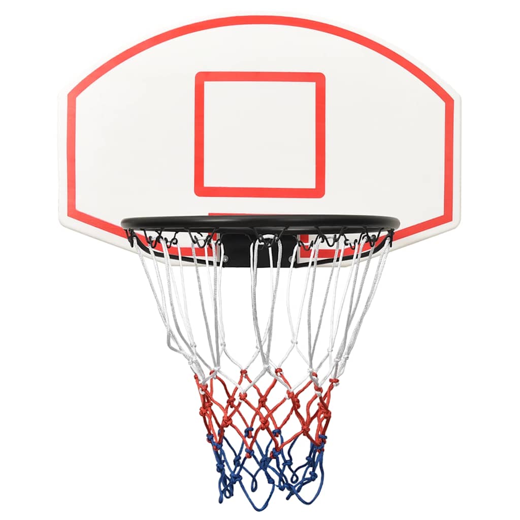 Vidaxl basketbalbord 71x45x2 cm polyethyleen wit