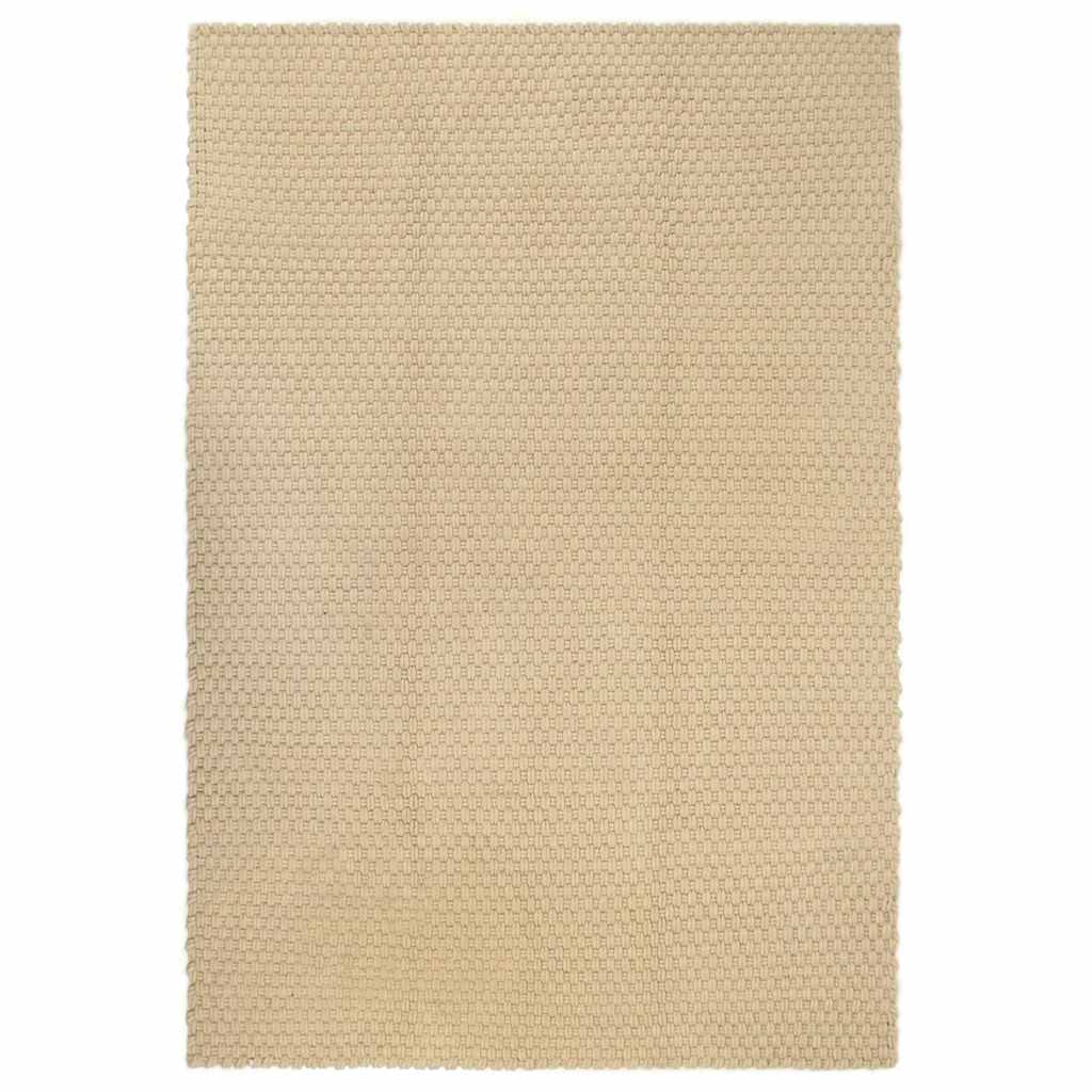 Vidaxl vloerkleed rechthoekig 120x180 cm katoen naturel