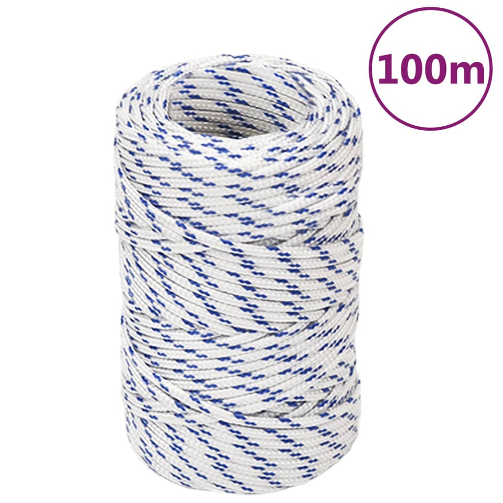 Vidaxl laarstouw 2 mm 100 m polypropyleen wit
