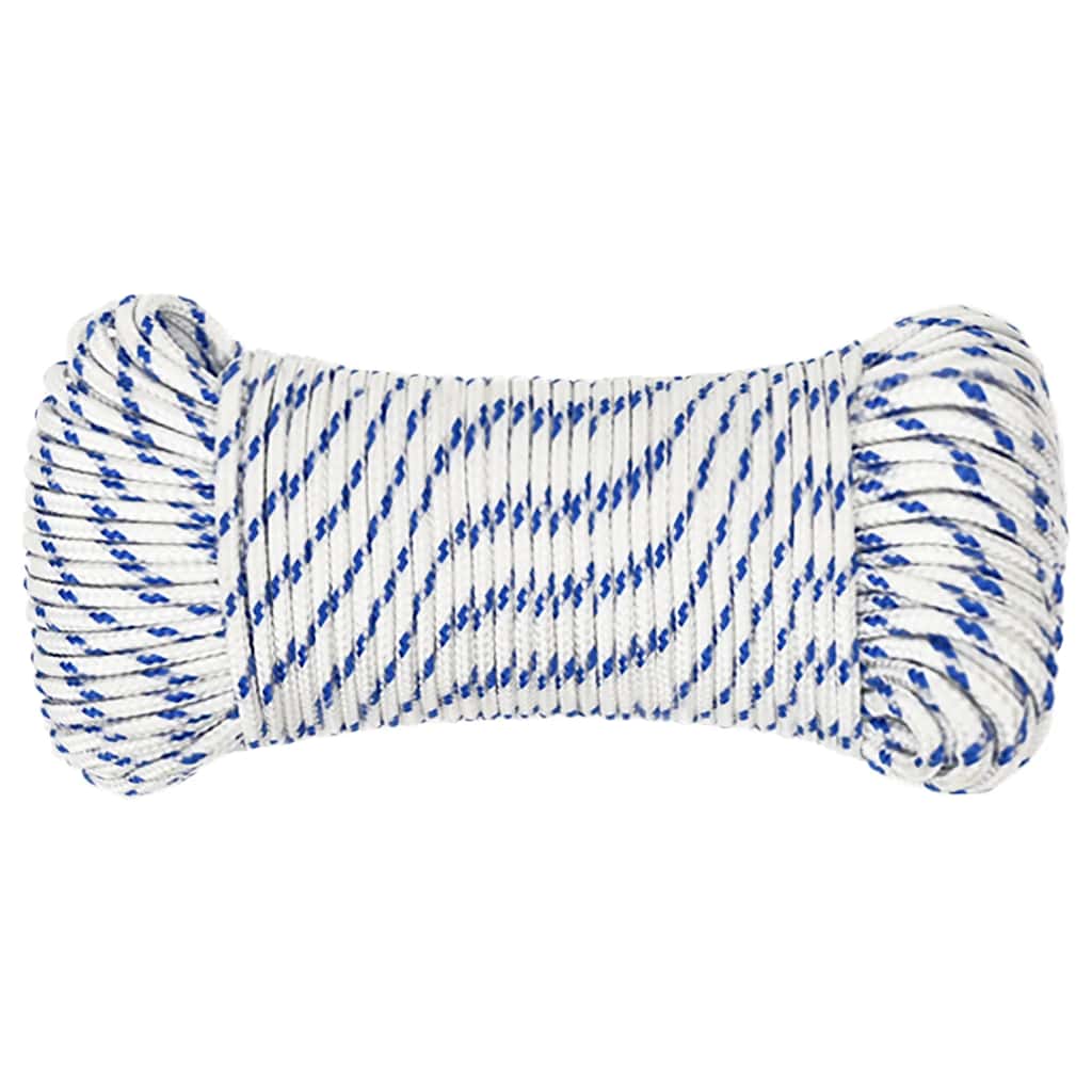 Vidaxl laarstouw 4 mm 25 m polypropyleen wit