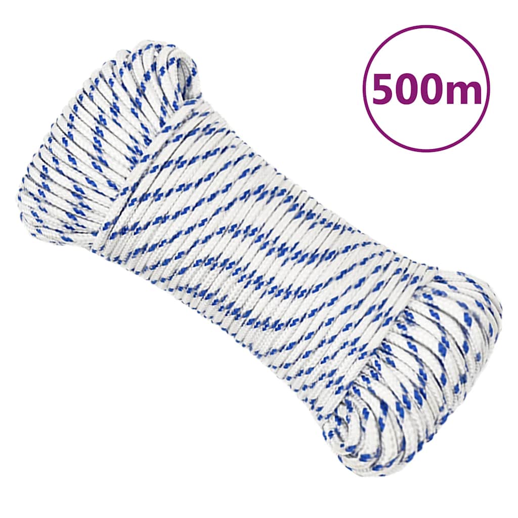 Vidaxl boot touw 5 mm 500 m polypropyleen wit