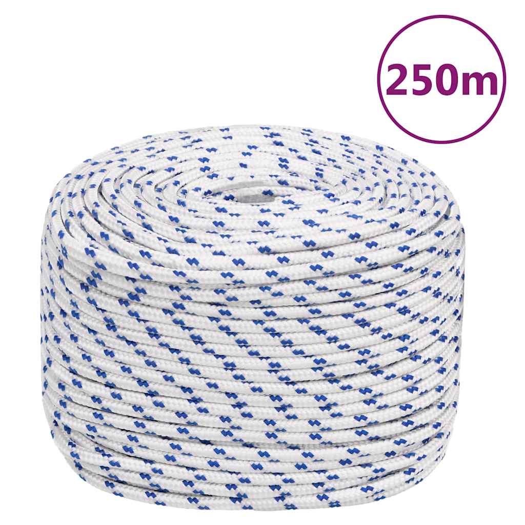 Vidaxl laarstouw 8 mm 250 m polypropyleen wit