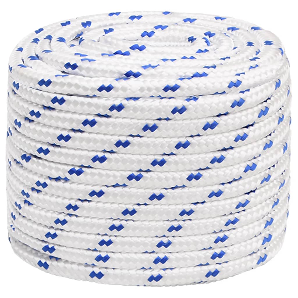 Vidaxl laarstouw 18 mm 25 m polypropyleen wit
