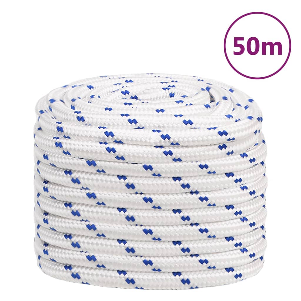 Vidaxl laarstouw 20 mm 50 m polypropyleen wit
