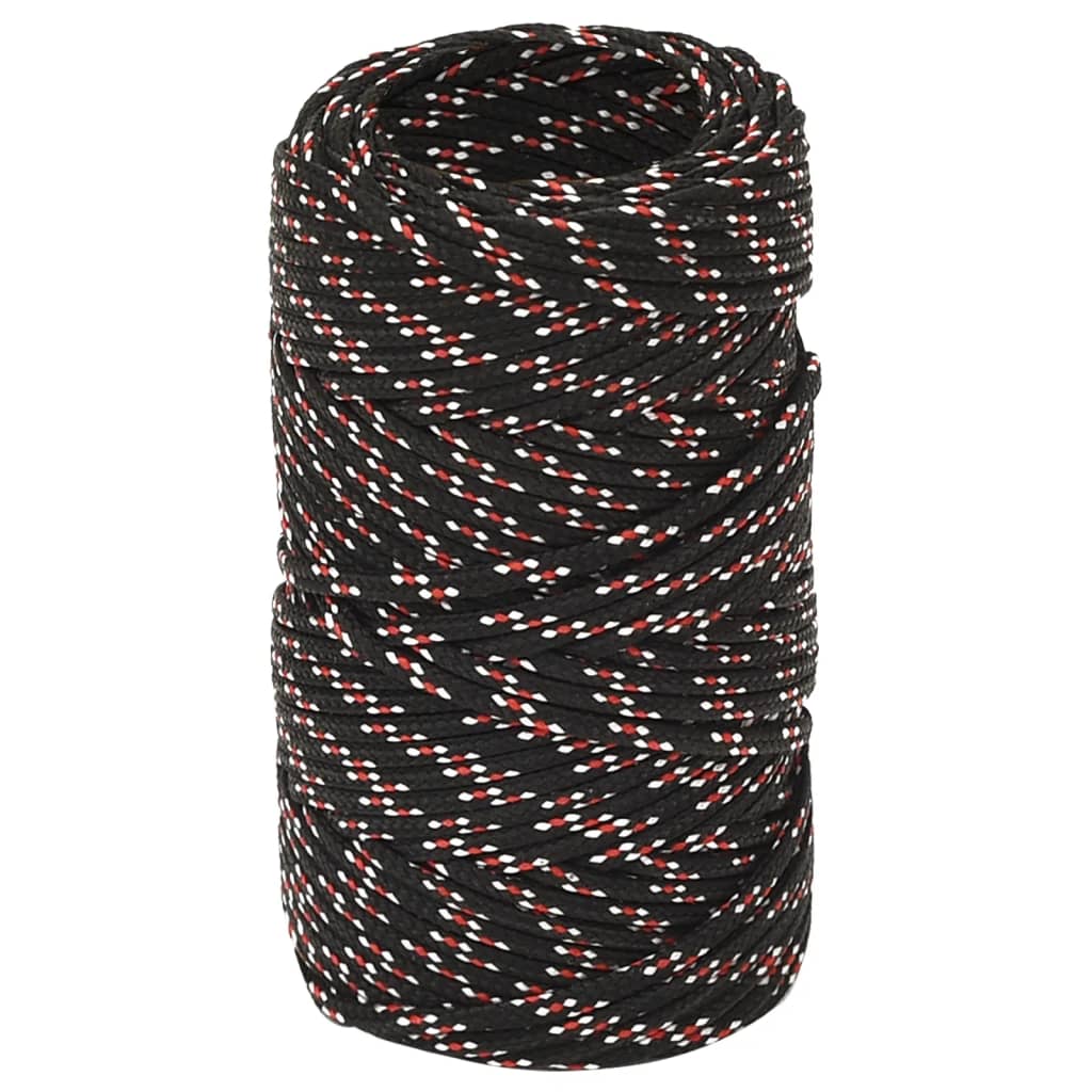 Vidaxl laars touw 2 mm 50 m polypropyleen zwart