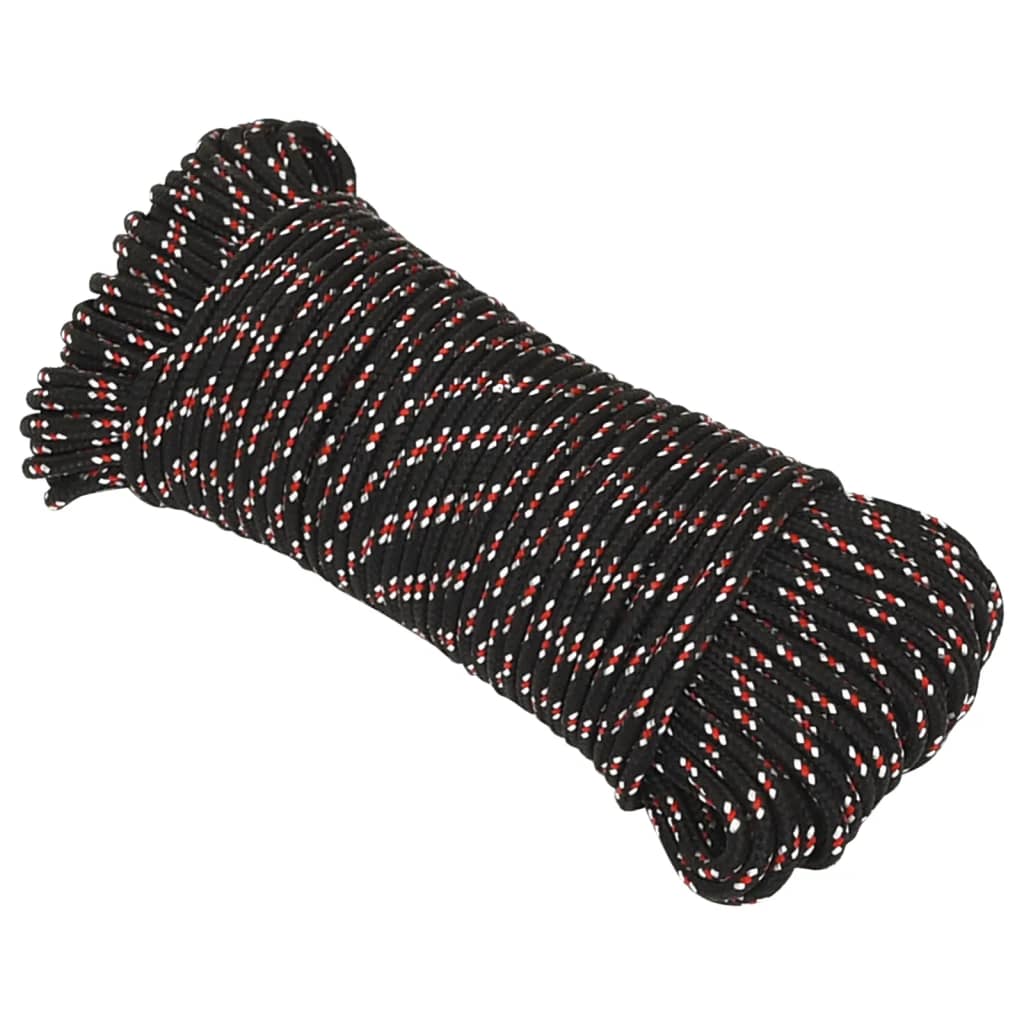 Vidaxl laars touw 5 mm 25 m polypropyleen zwart