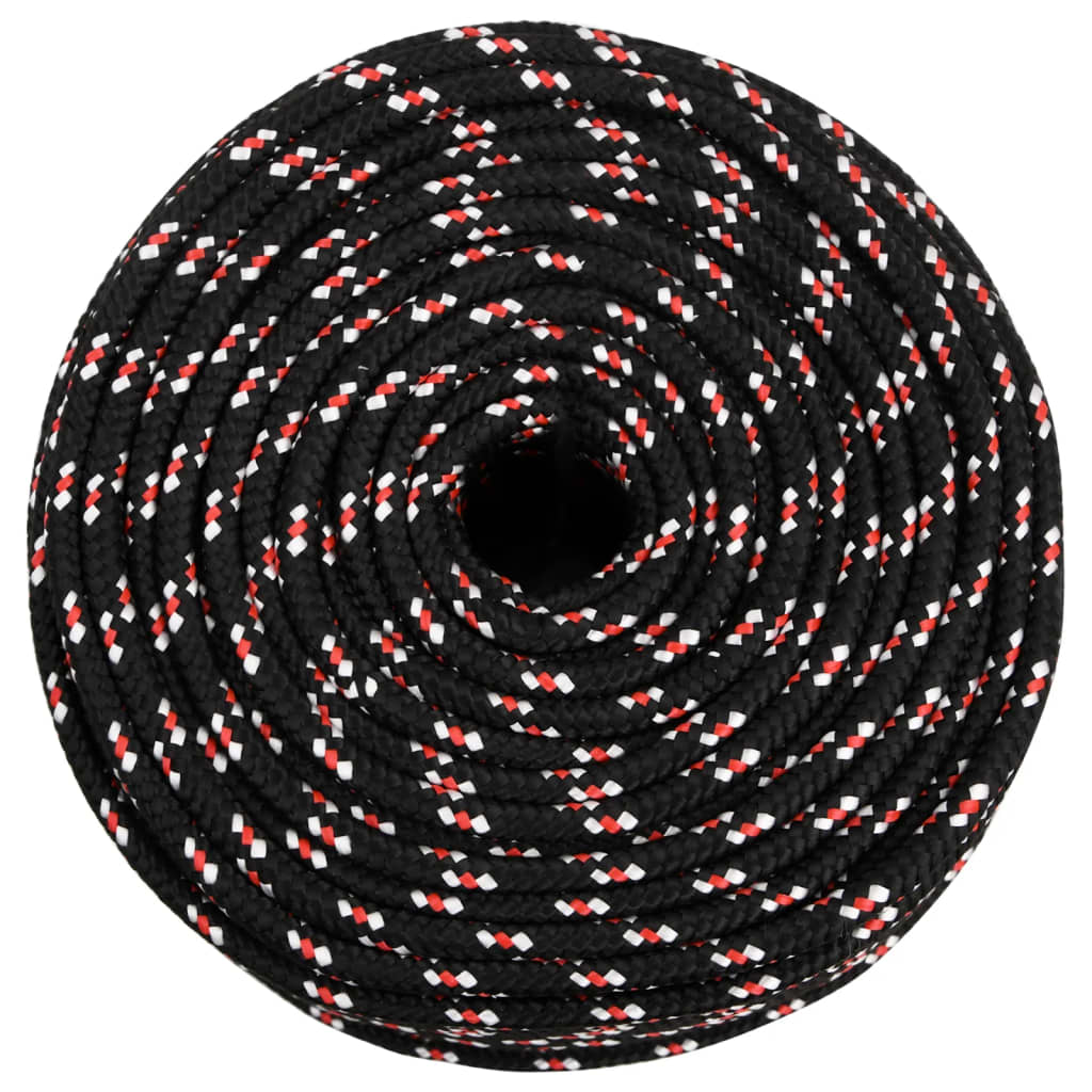 Vidaxl laars touw 8 mm 50 m polypropyleen zwart