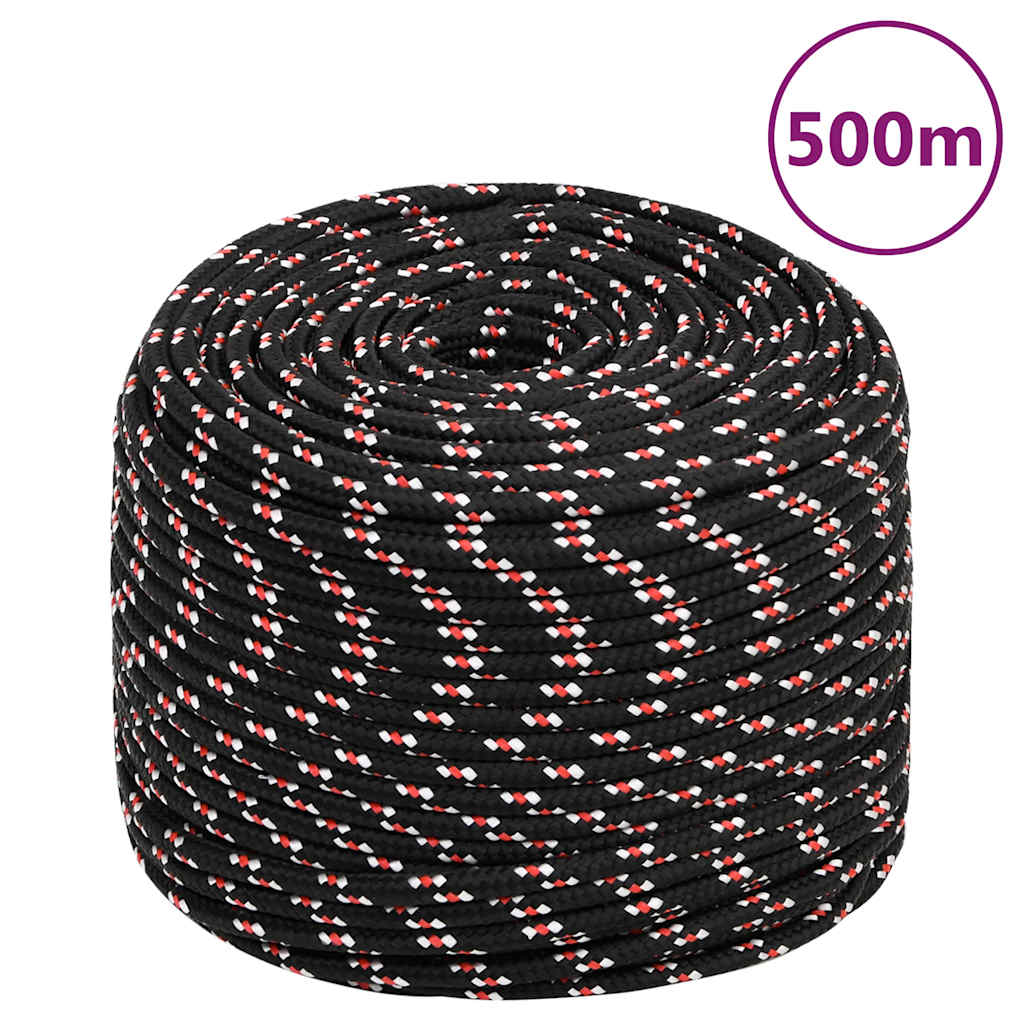 Vidaxl laars touw 10 mm 500 m polypropyleen zwart