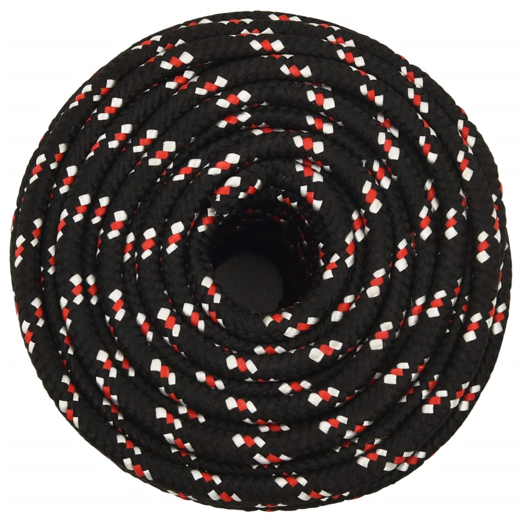 Vidaxl laars touw 12 mm 100 m polypropyleen zwart