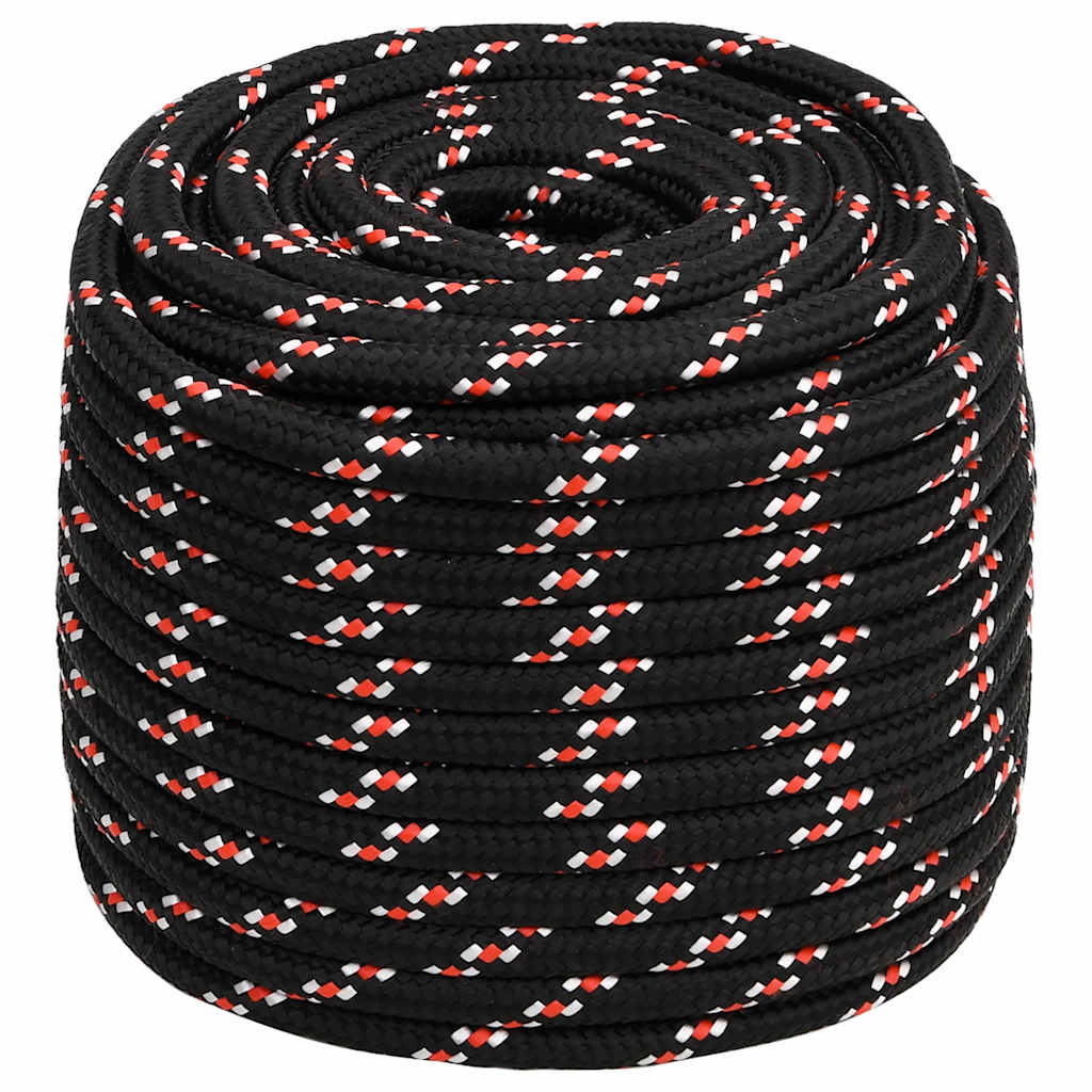 Vidaxl laars touw 16 mm 100 m polypropyleen zwart