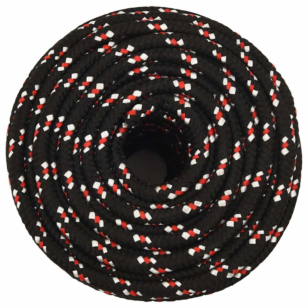 Vidaxl laars touw 16 mm 100 m polypropyleen zwart